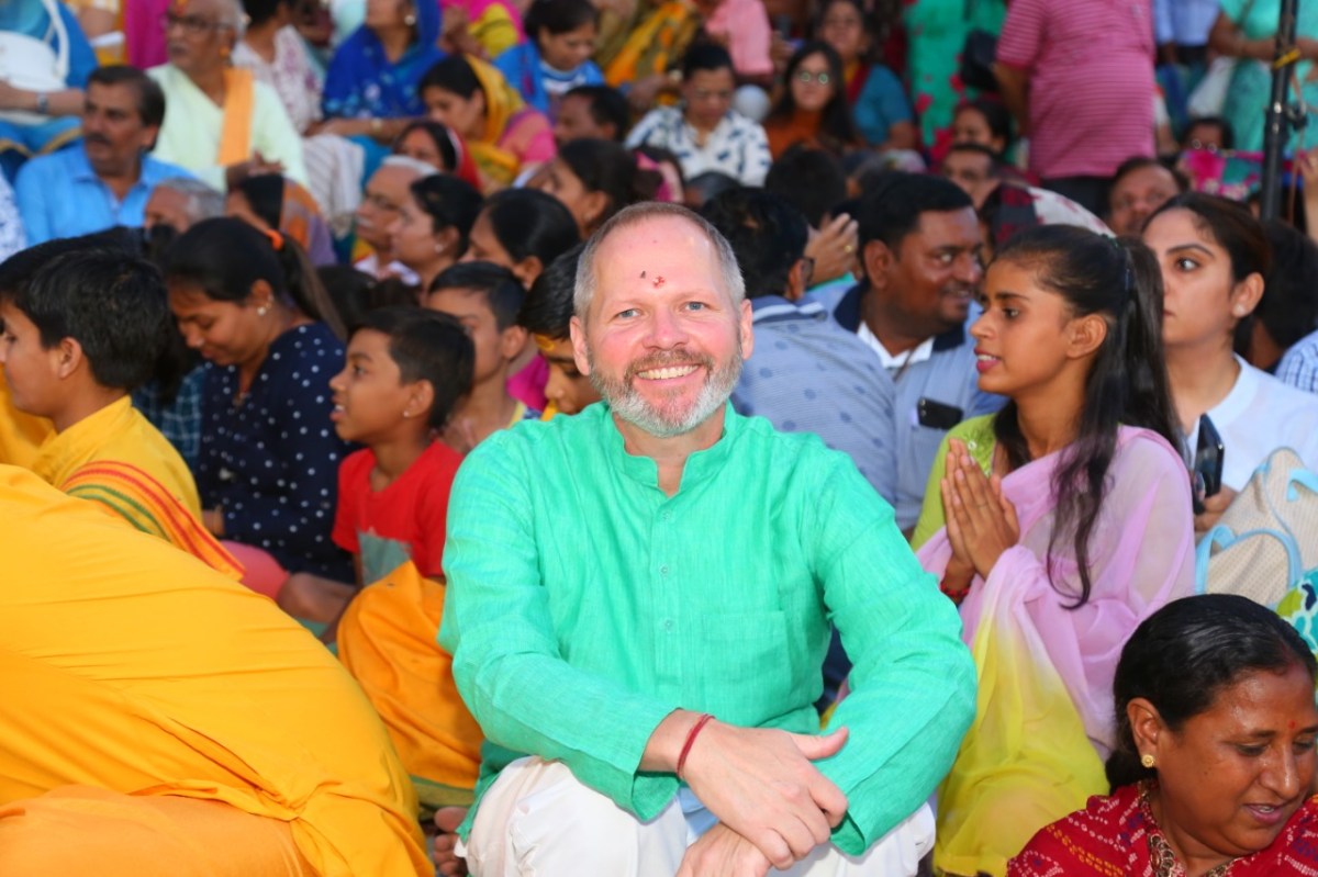 Ed Fink at the ashram.