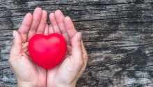 hand holding hearts