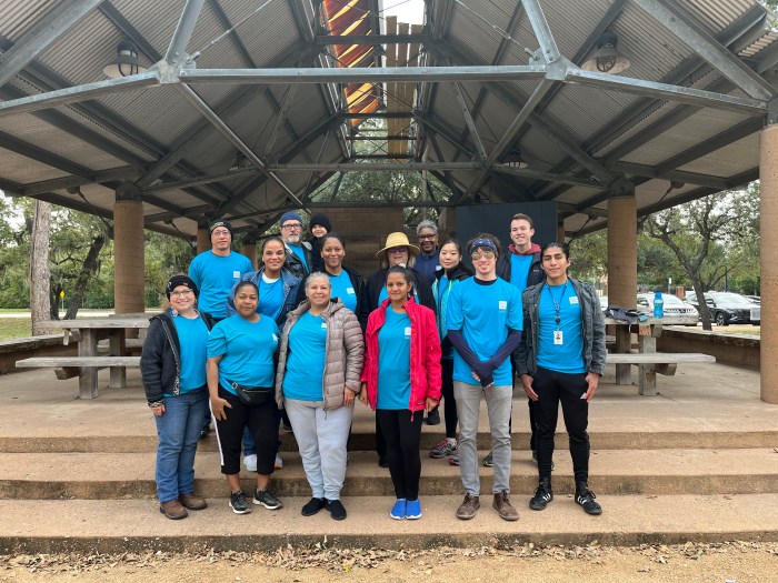 Baylor employees volunteered with the Hermann Park Conservancy.