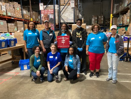Baylor employees volunteered with Project C.U.R.E. in November 2022.